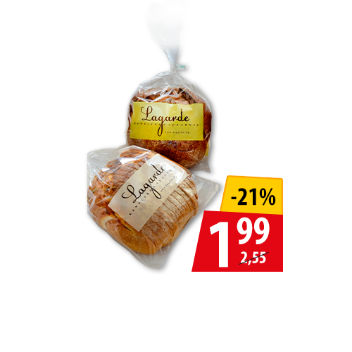 Хляб
Лагард, 470 гр, без мая, различни видове